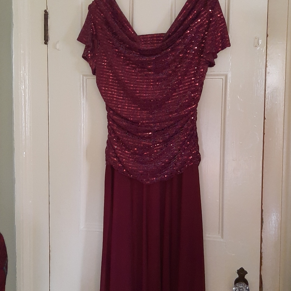 Wine color gown